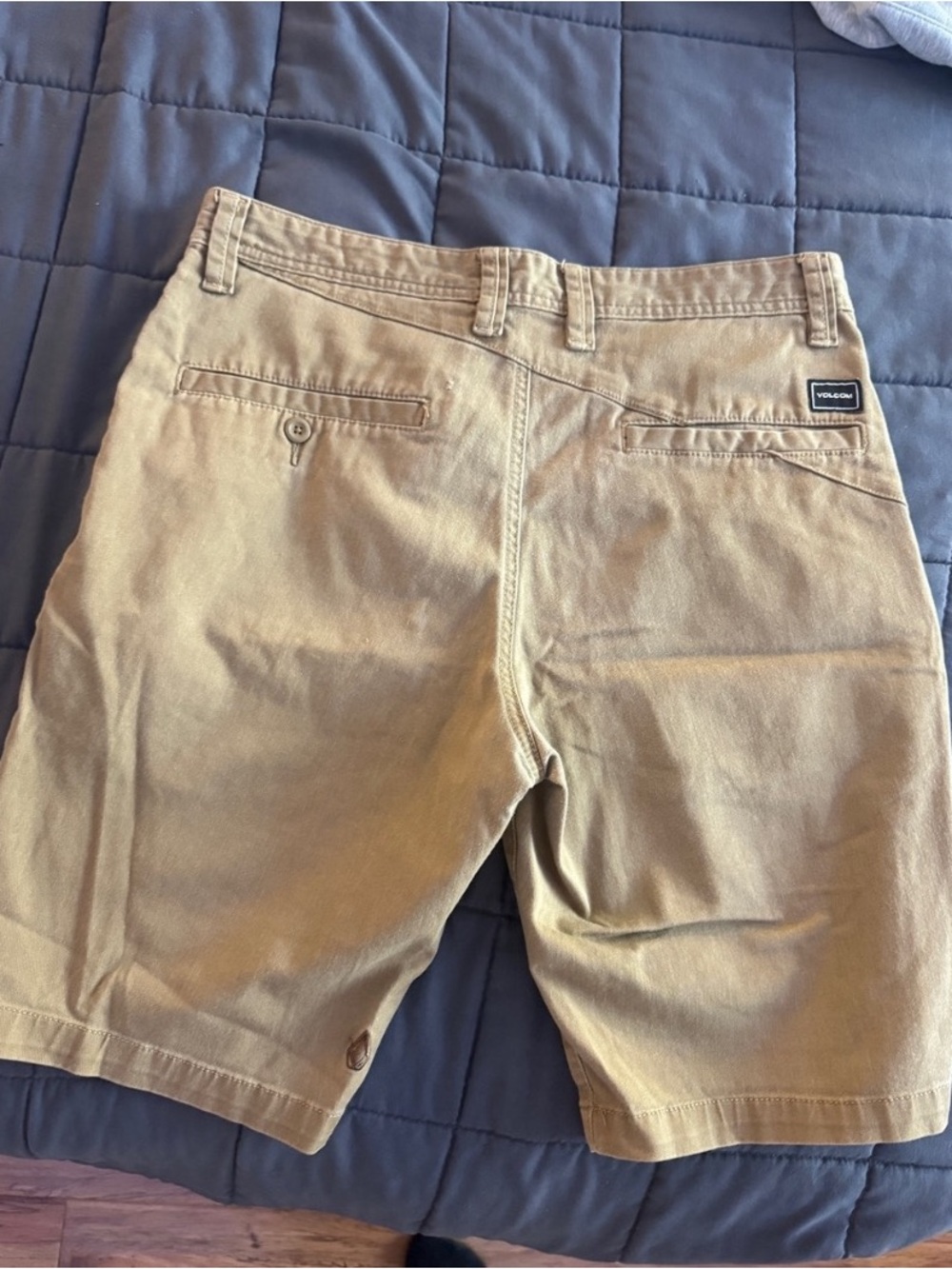 Volcom Men's Flat Front Shorts in Khaki/Tan